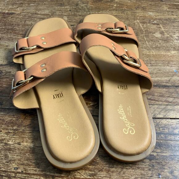 Seychelles Sandals Admire Me Women's Black Leather Slide Slip On - Picture 4 of 6